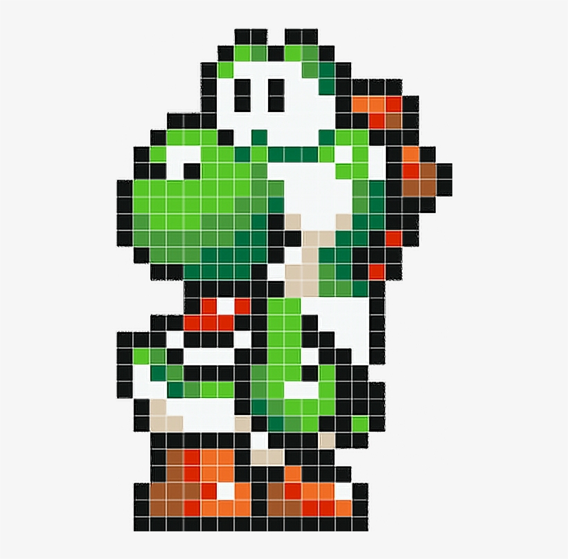 Small Yoshi Pixel Art Grid Mario Minecraft Pixel Art Template