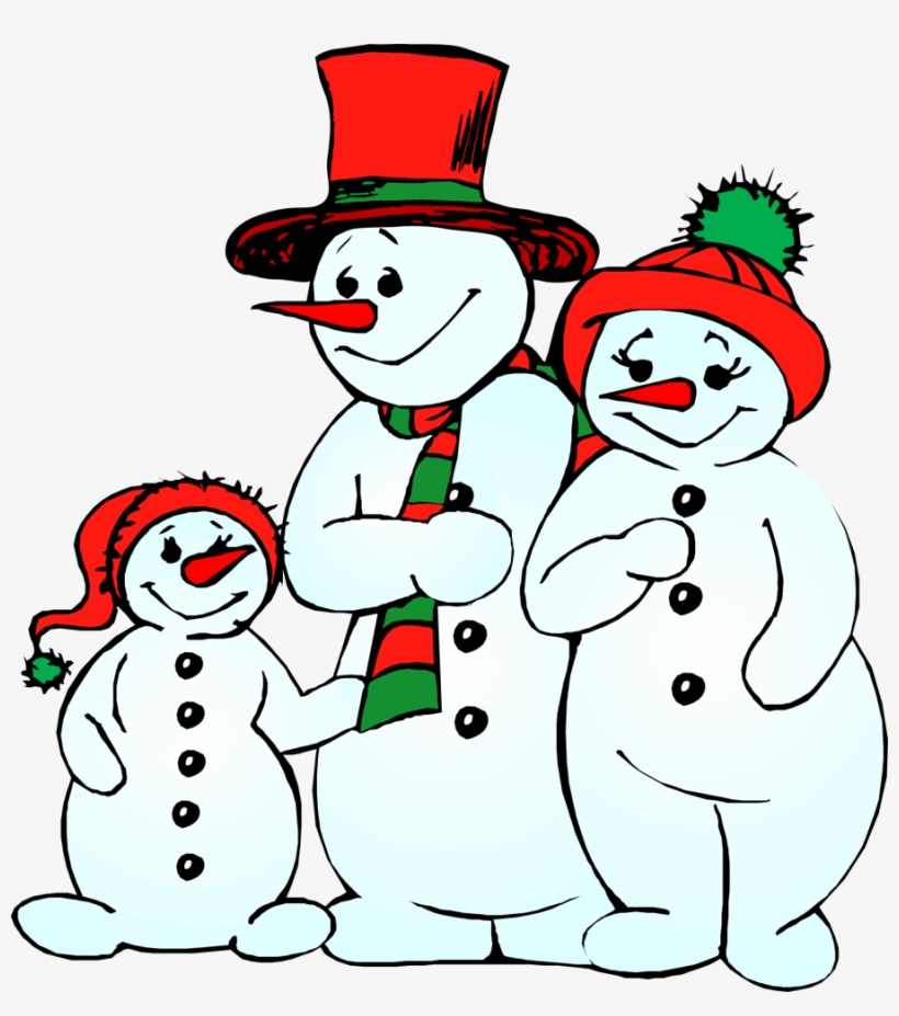 Holiday Clipart Snowman Family - Winter Holiday Images Clip Art, transparent png #1156
