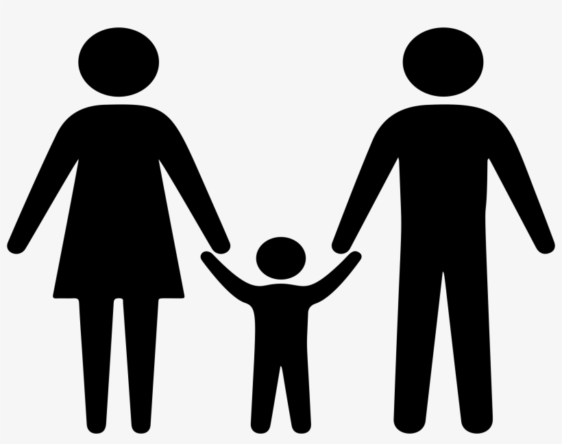 Family Holding Hands Silhouette Icons Png - Family Holding Hands Silhouette, transparent png #1174