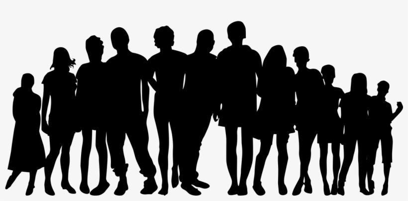Extended Family Child Clip Art - Big Family Silhouette Png, transparent png #1341