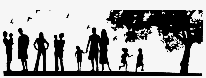 Vector Transparent Library Family Silhouette Clipart - Save Our Green Spaces, transparent png #1344