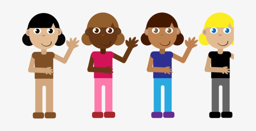 Drawing Cartoon Computer Icons Caricature Girl - Cartoon Group Of Girls Png, transparent png #1396