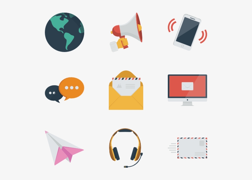 Communication 10 Icons - Communication Icon Vector Png, transparent png #139