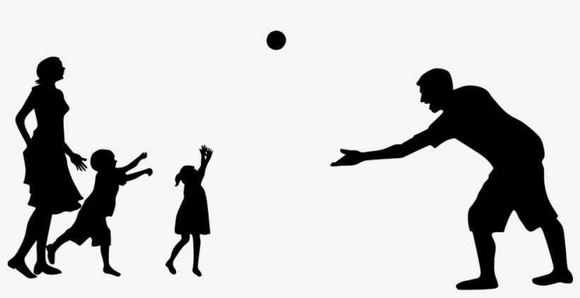 Father, And, Daughter - Family Playing Silhouette, transparent png #1419