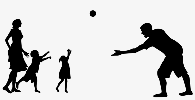 Father And Daughter Family Playing Silhouette Free Transparent Png Download Pngkey
