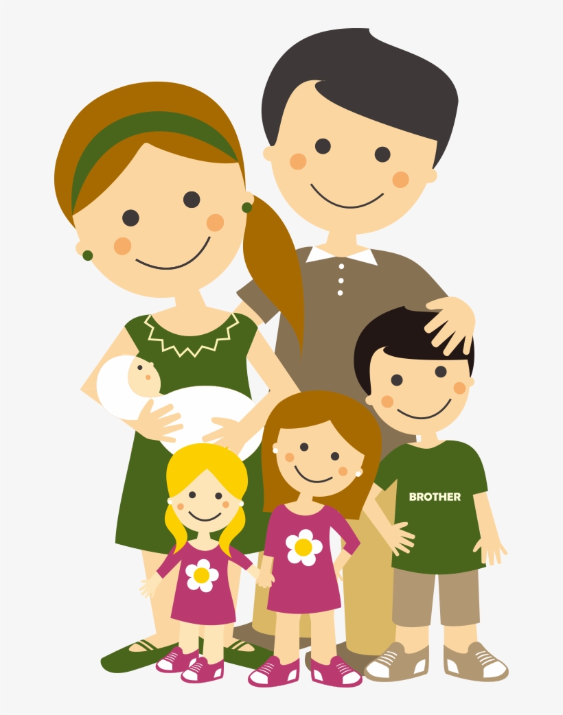 Family Drawing - Happy Family - Familia Feliz Animada Png, transparent png #1439