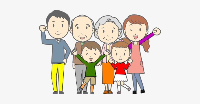 Happy Family Vector Clip Art - Family Picture Cartoon Png, transparent png #1474