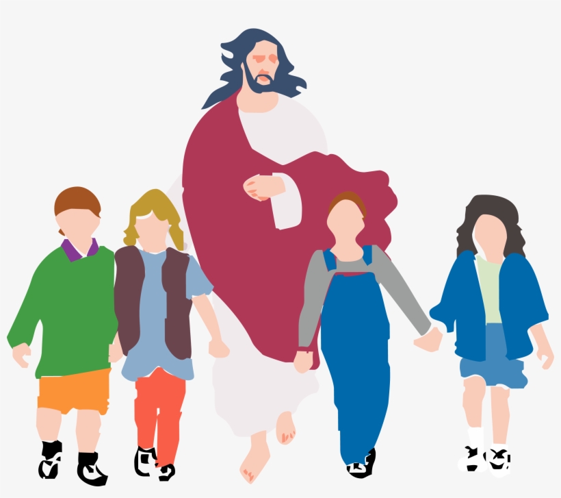Clipart Walking Family - Walk With Jesus Clipart, transparent png #1520