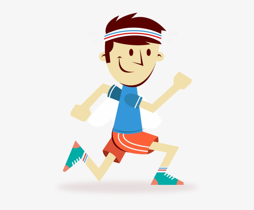 Marathon Training Running Cartoon Sport - Running Cartoon Png, transparent png #1603