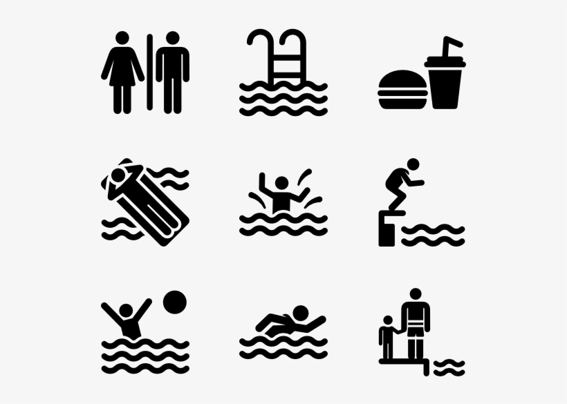 Stock Vector - Swimming Icons, transparent png #1625