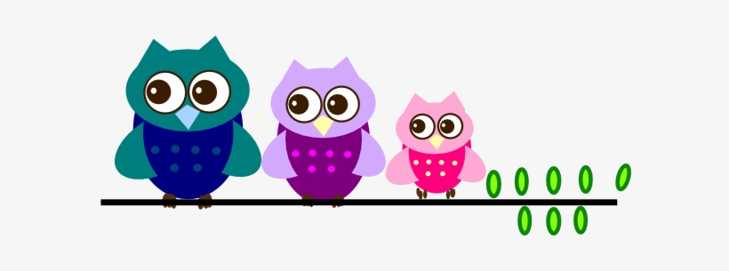 Owl Family On At Clker Com Vector - Owls On A Branch Clipart, transparent png #1745