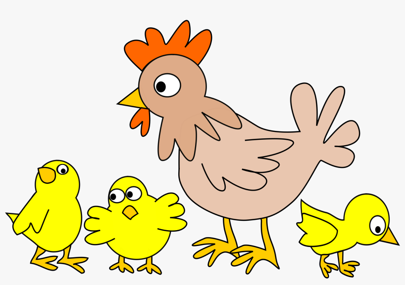 Impressive Baby Farm Animals Clip Art And Kids Clipart - Cartoon Chicken With Chicks, transparent png #1794