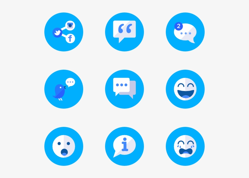 Social - Blue Icons Png, transparent png #1822