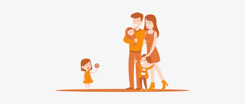 A Happy Family Is The Greatest Gift Of Almighty - Illustration, transparent png #2074