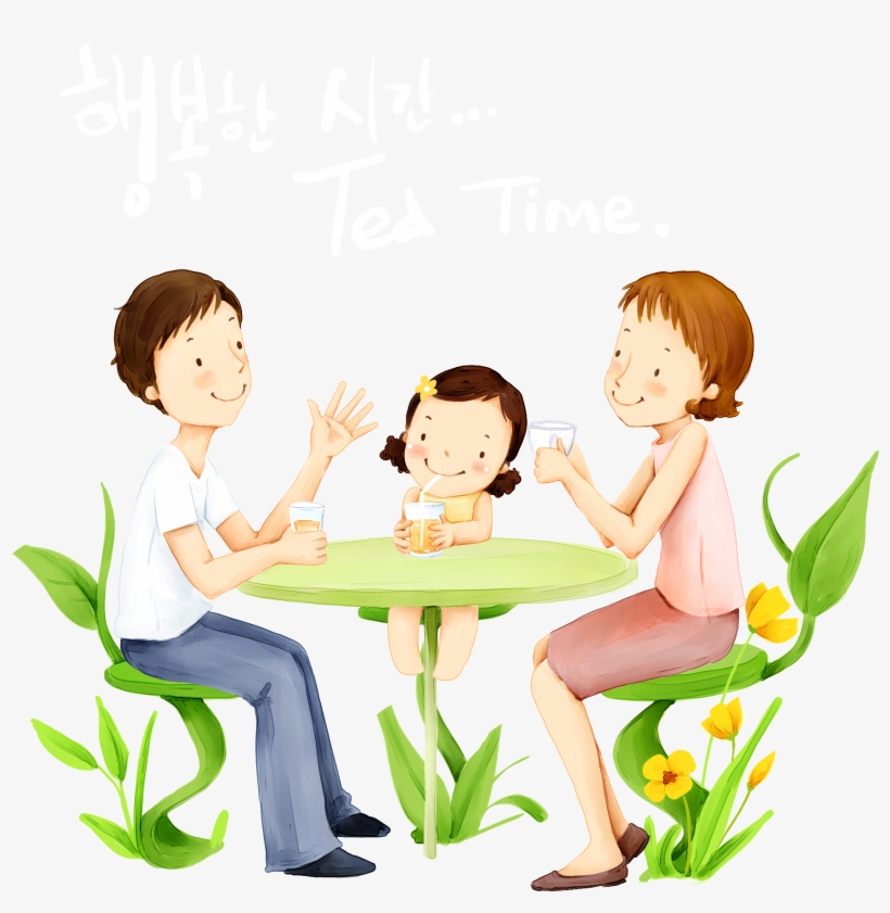 Family Happiness Child Illustration - Happy Family Cartoon, transparent png #2236