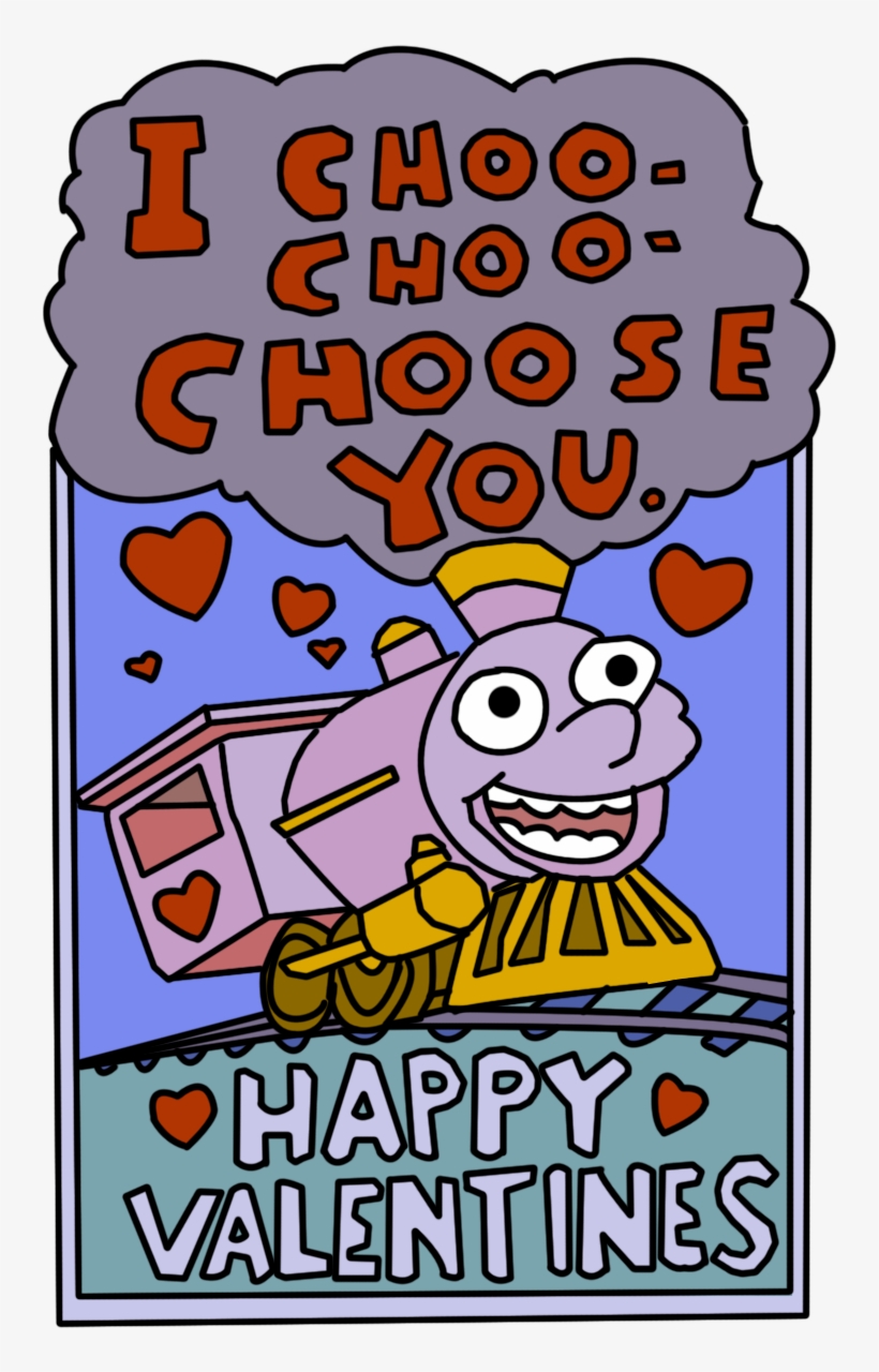 I Choo Choo Choose You Card By Mrockz - Simpson Valentine's Day Card, transparent png #2314