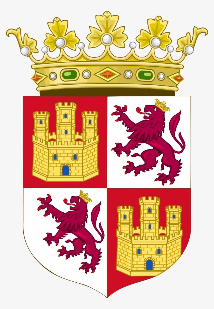 Royal Coat Of Arms Of The Crown Of Castile - Castile Coat Of Arms, transparent png #2345