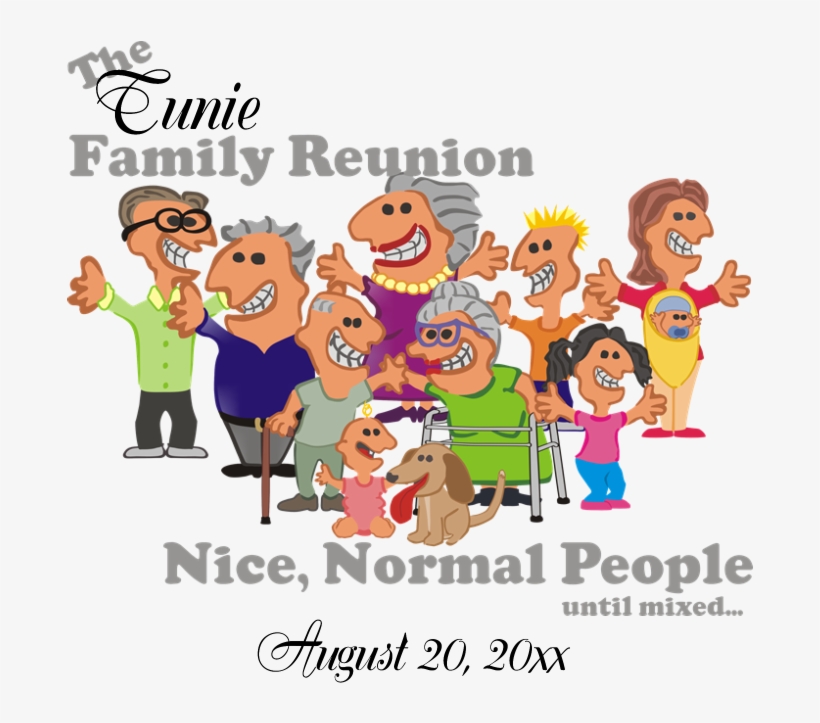 Personalized Family Reunion Funny Cartoon Postcard - Funny Cartoons Family Reunions, transparent png #2405