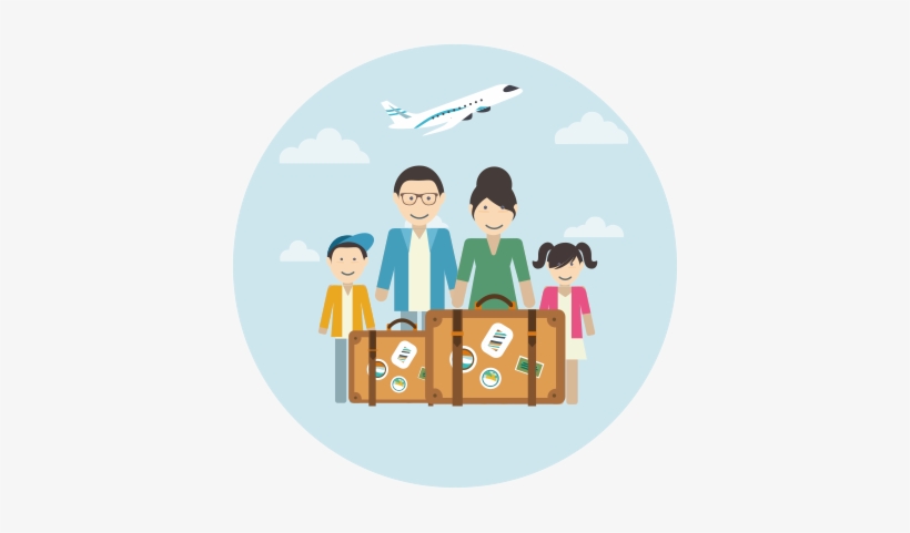 Airport Clipart Vacation - 가족 여행 Png, transparent png #2514