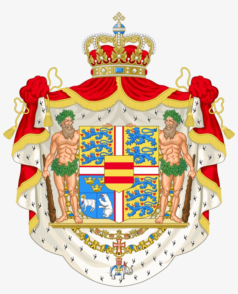 Kinguio Clipart Constitutional Monarchy - Queen Of Denmark Coat Of Arms, transparent png #2637