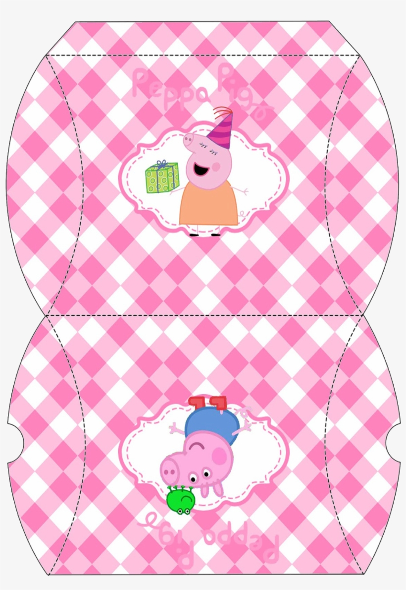 Peppa Pig And Family - Modelo Caixa Travesseiro Peppa Pig, transparent png #2669