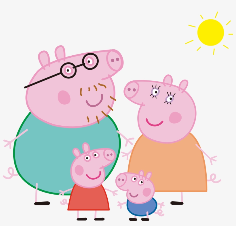 Daddy Pig Mummy Pig Domestic Pig Television Show Family - Peppa Pig Family Png, transparent png #2688