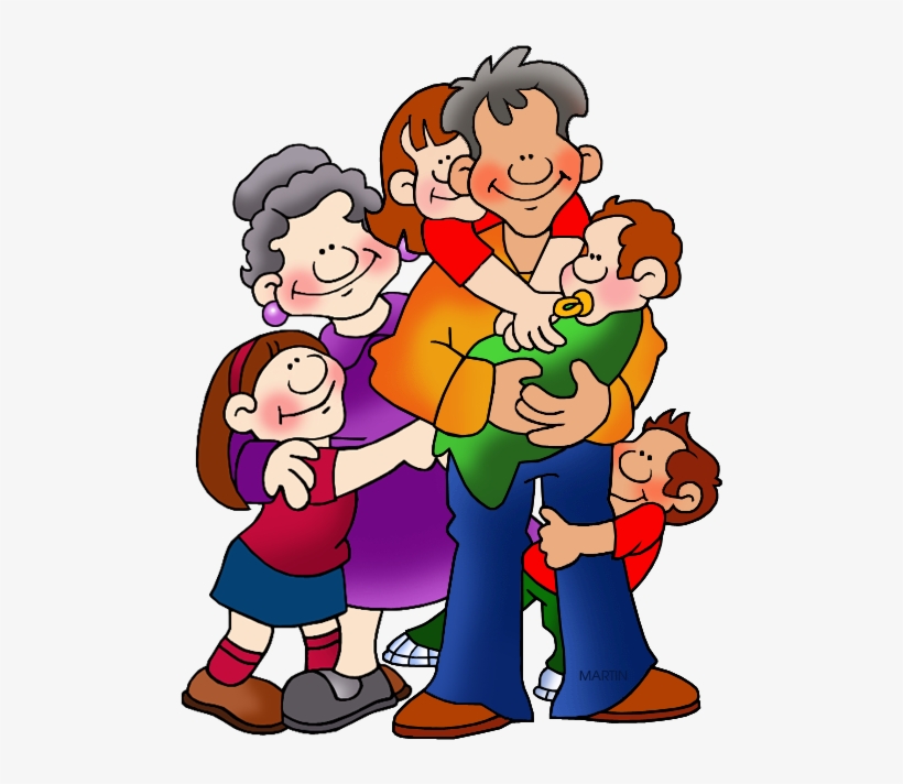 Families Clipart Art - Phillip Martin Clipart Family, transparent png #2908