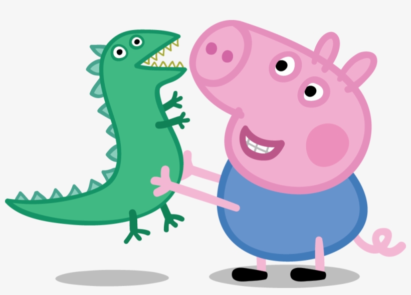 George Playing With Dinosaur Transparent Png Stickpng - Hermano De Peppa Pig, transparent png #3047