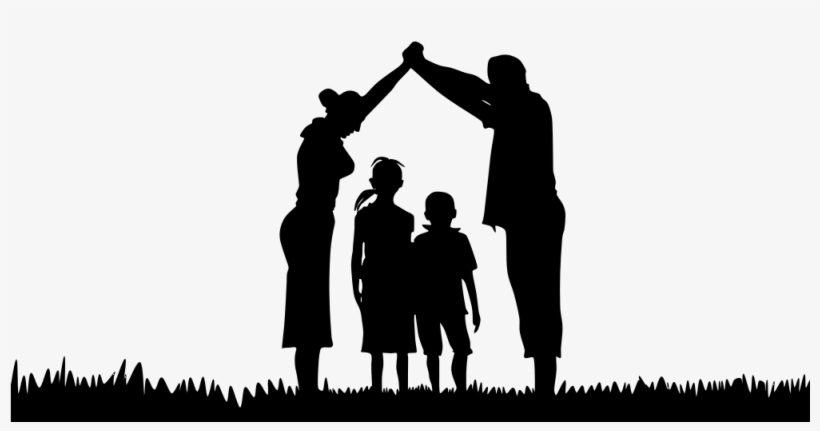 Onlinelabels Clip Art - Family Silhouette Png, transparent png #3078