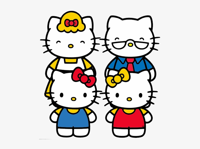 Hello Kitty Clip Art Cartoon Clip Art - Hello Kitty Family Coloring Pages, transparent png #3285