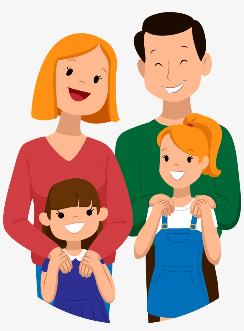 Kisspng Droopy Family Cartoon Child Vector Hand Painted - Family Outing Vector, transparent png #3354