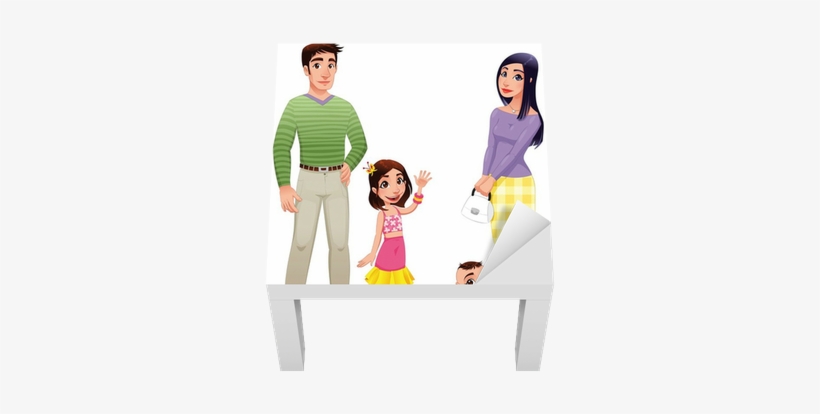 Vector Illustration, Isolated Characters Lack Table - Nihon Family Clipart Png, transparent png #3356