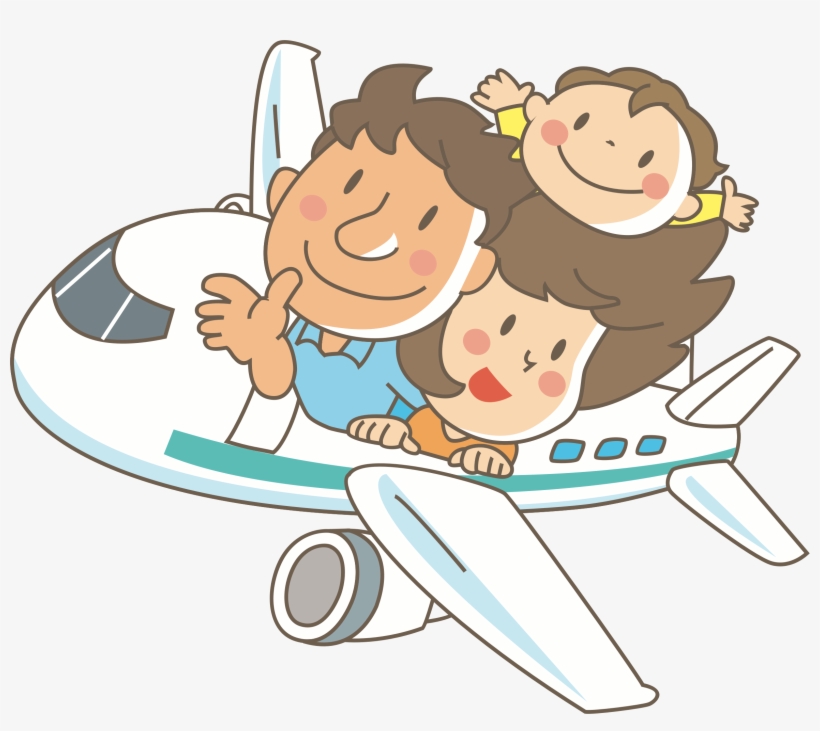 Big Family Clipart Png - Family In Airplane Clipart, transparent png #3427