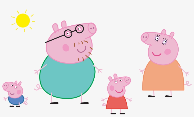 Peppa Pig Family Logo Transparent Png Clip Art Image - Peppa Pig Family Png, transparent png #3468