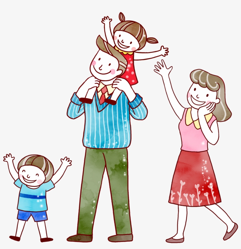 Cartoon Child U4eb2u5b50u5173u7cfb Download - Cartoon Family Png Free, transparent png #348