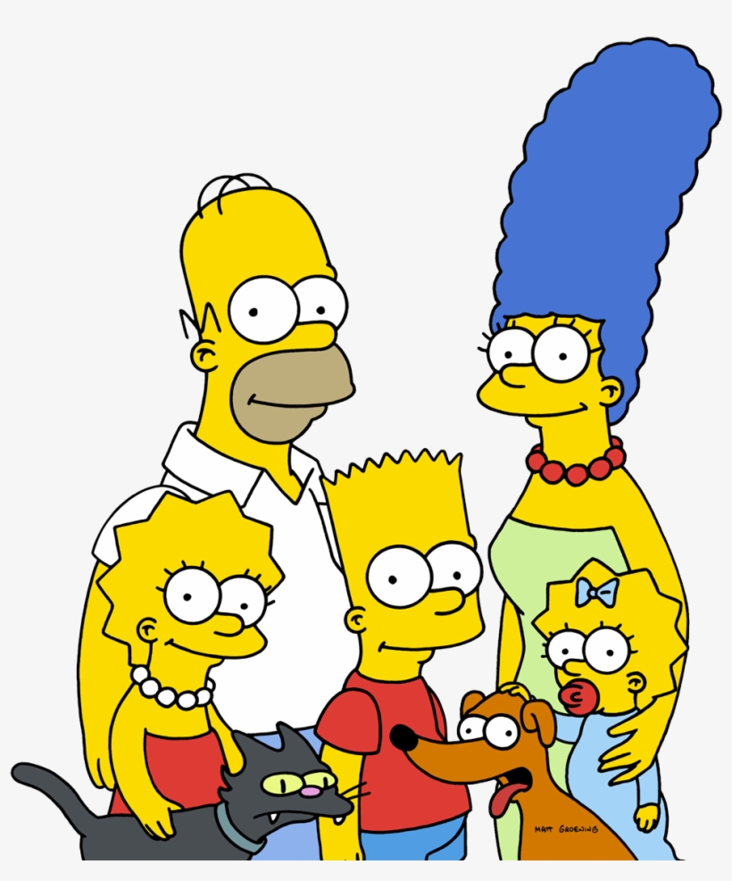 The Simpson Family Is Intended To Represent The Average - Simpson Cartoon - Free Transparent PNG Download - PNGkey