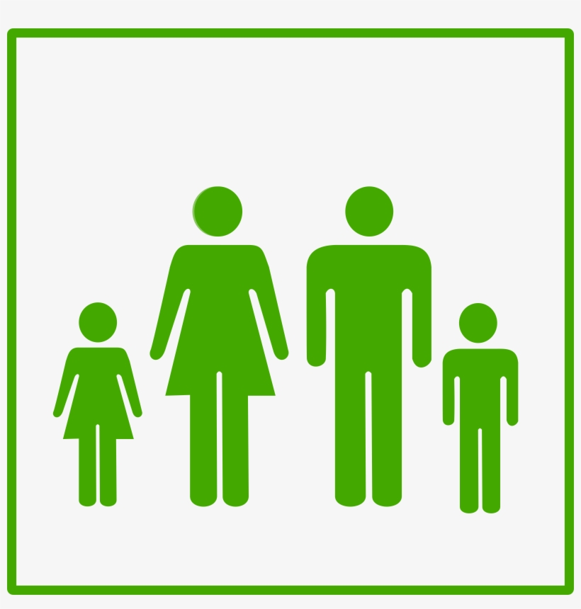 Clipart - Family Icon Green, transparent png #3733