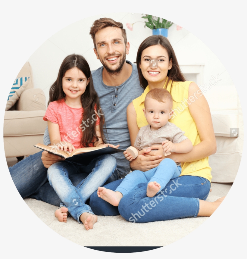 Stock Photo Happy Family Reading Book At Home - Bay Ridge Dermatology, transparent png #3780