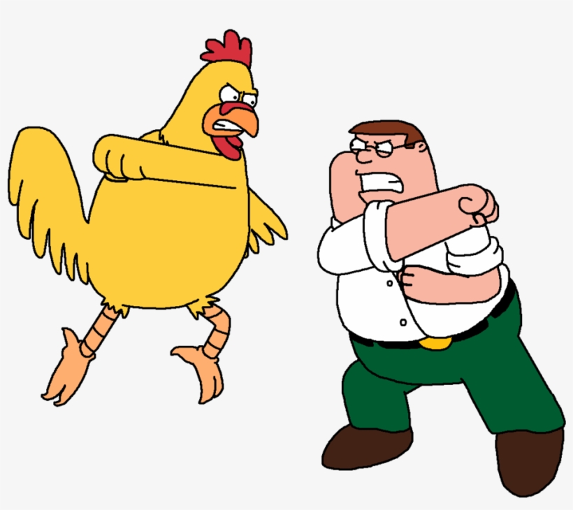 Peter Griffin Vs Ernie The Giant Chicken By Mighty - Peter Griffin Vs Homer Toy, transparent png #3884