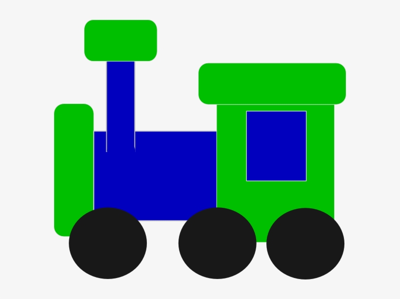 Blue And Green Clip Art At Clker - Blue And Green Train Clipart, transparent png #3899