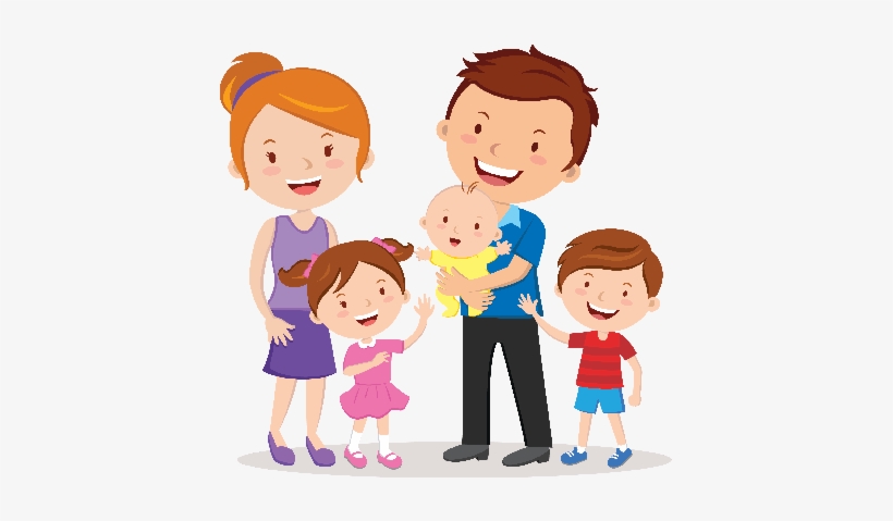 Happy Family Cartoon Clipart, transparent png #389