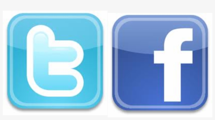 Facebook Twitter Logo Png - Twitter Facebook Logos Png, transparent png #4141