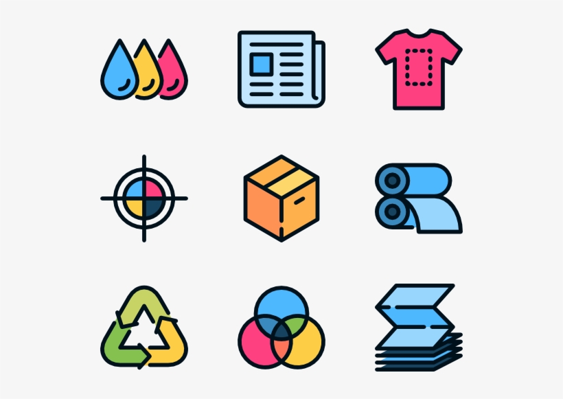 Print 100 Icons - Printing Icons, transparent png #416