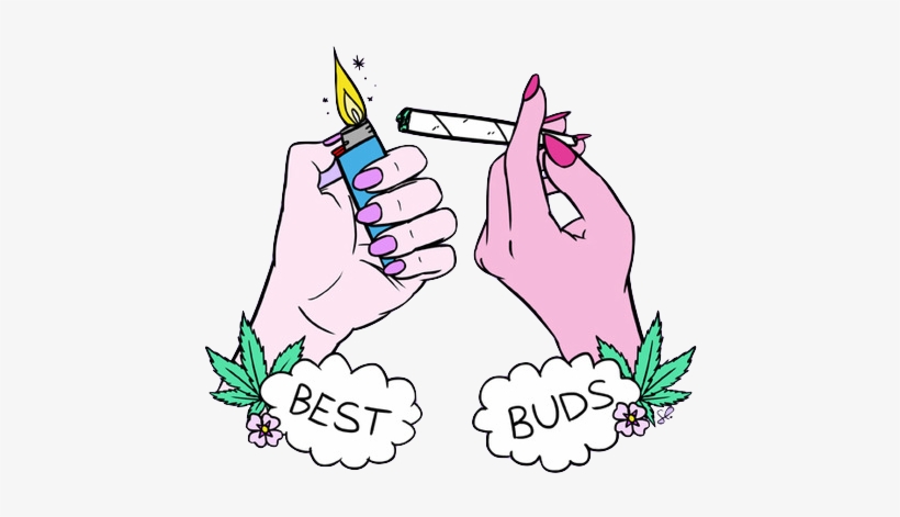 Smoke Clipart Png Tumblr - Best Buds Tattoo, transparent png #4310