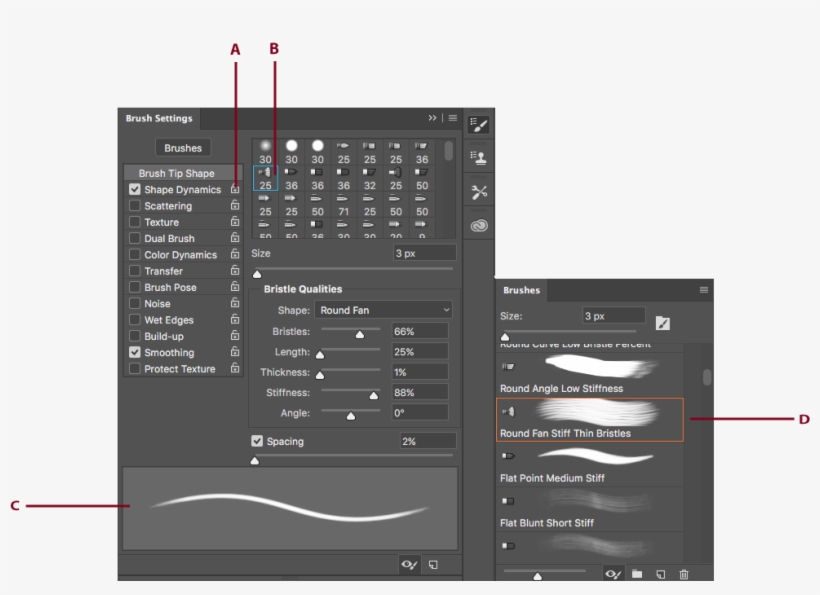 Photoshop Brush Panel, transparent png #4337