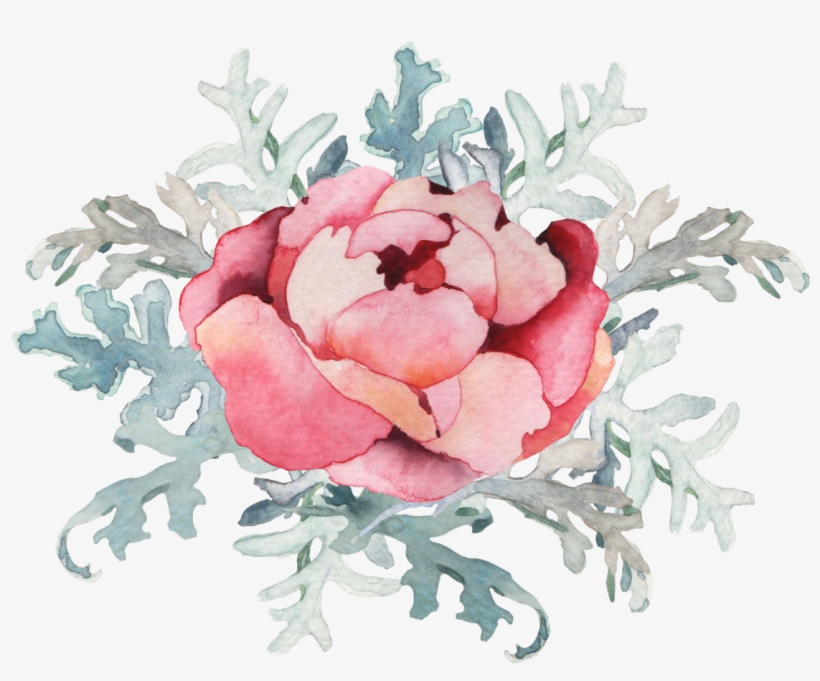 Watercolor Watercolour Pink Green Tumblr Flower Flowers - Flowers Png Tumblr Watercolor, transparent png #4361