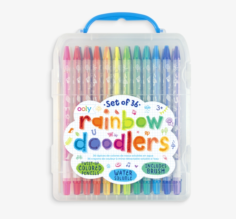 Rainbow Doodlers Watercolor Pencils - Pencils Colored, transparent png #4546