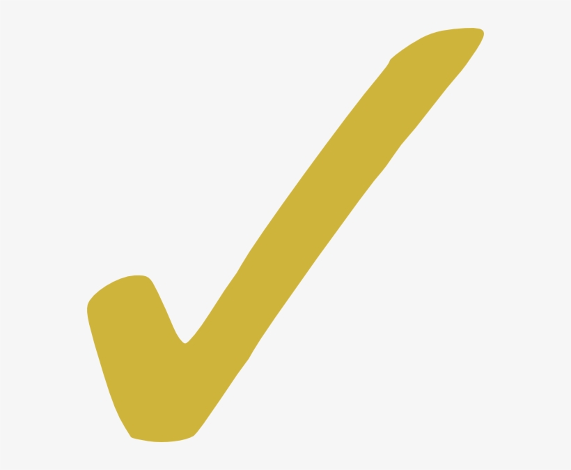 Checkmark - Check Mark Icon Gold, transparent png #4578