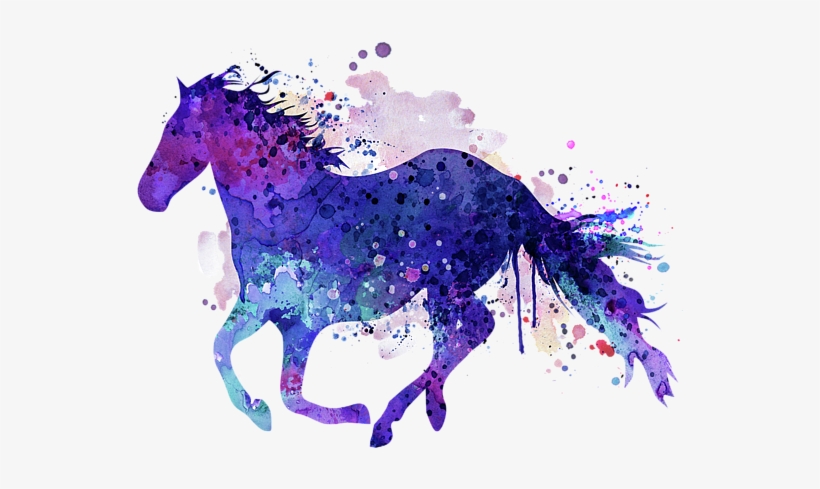 Transparent Horses Watercolor - Watercolor Horse, transparent png #4693