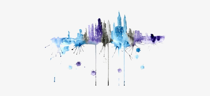 Updates - " - New York Skyline Watercolor Png, transparent png #4738